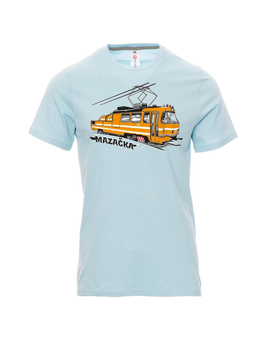 Blassblaues T-Shirt für Männer Schmiertram