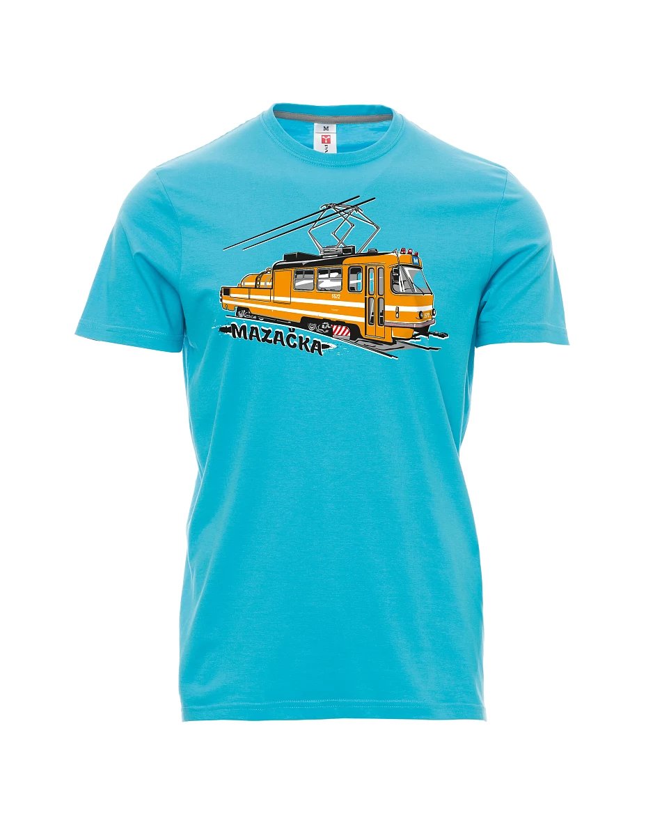 Atoll-blaues T-Shirt für Männer Schmiertram