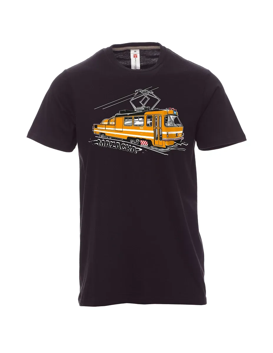 Schwarzes T-Shirt für Männer Schmiertram