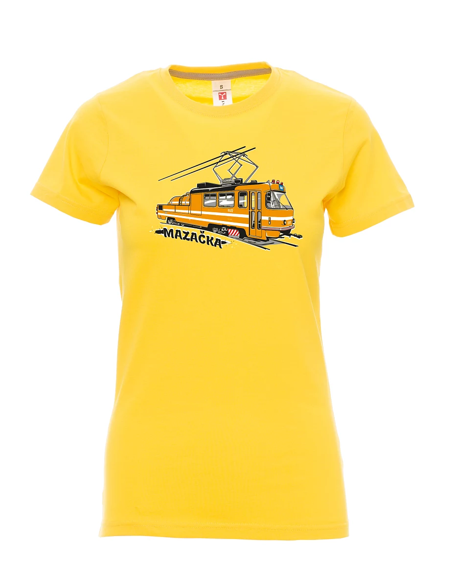 Gelbes T-Shirt für Damen Schmiertram