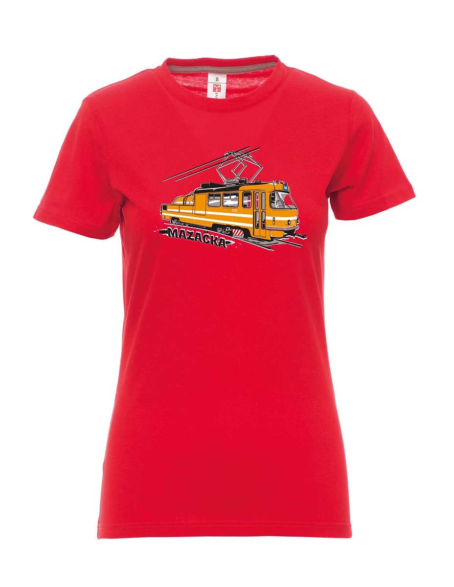 Rotes T-Shirt für Damen Schmiertram
