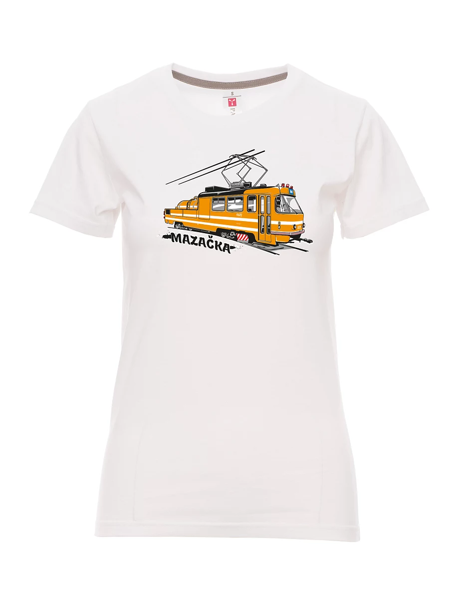 Weißes T-Shirt für Damen Schmiertram
