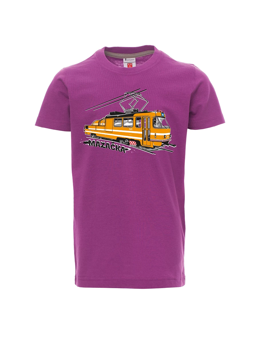 Violett Kinder T-Shirt Schmiertram
