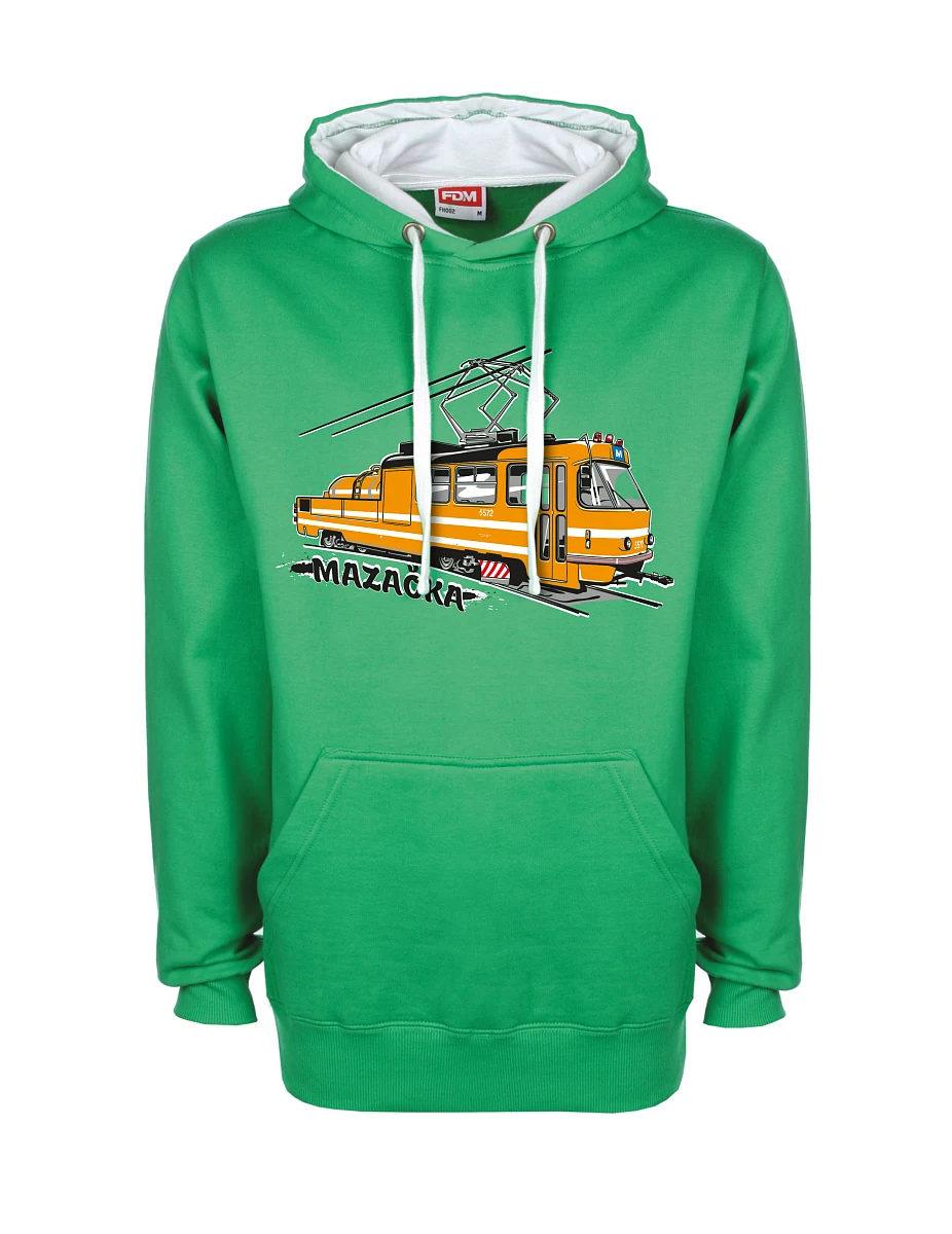 Weiß-grünes Sweatshirt Schmiertram
