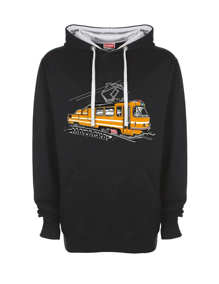 Grau-schwarzes Sweatshirt Schmiertram
