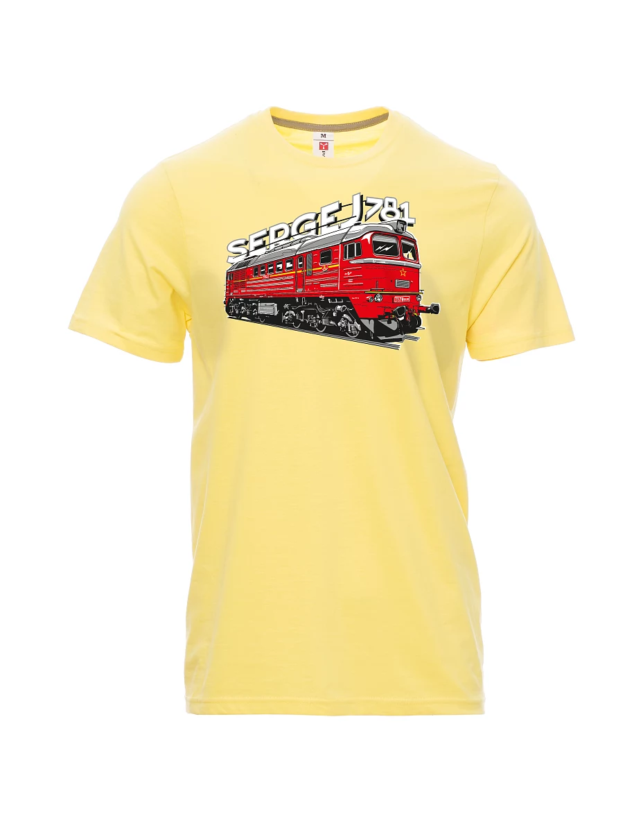 Hellgelb T-Shirt für Männer Locomotive 781 "Sergej" (M62)