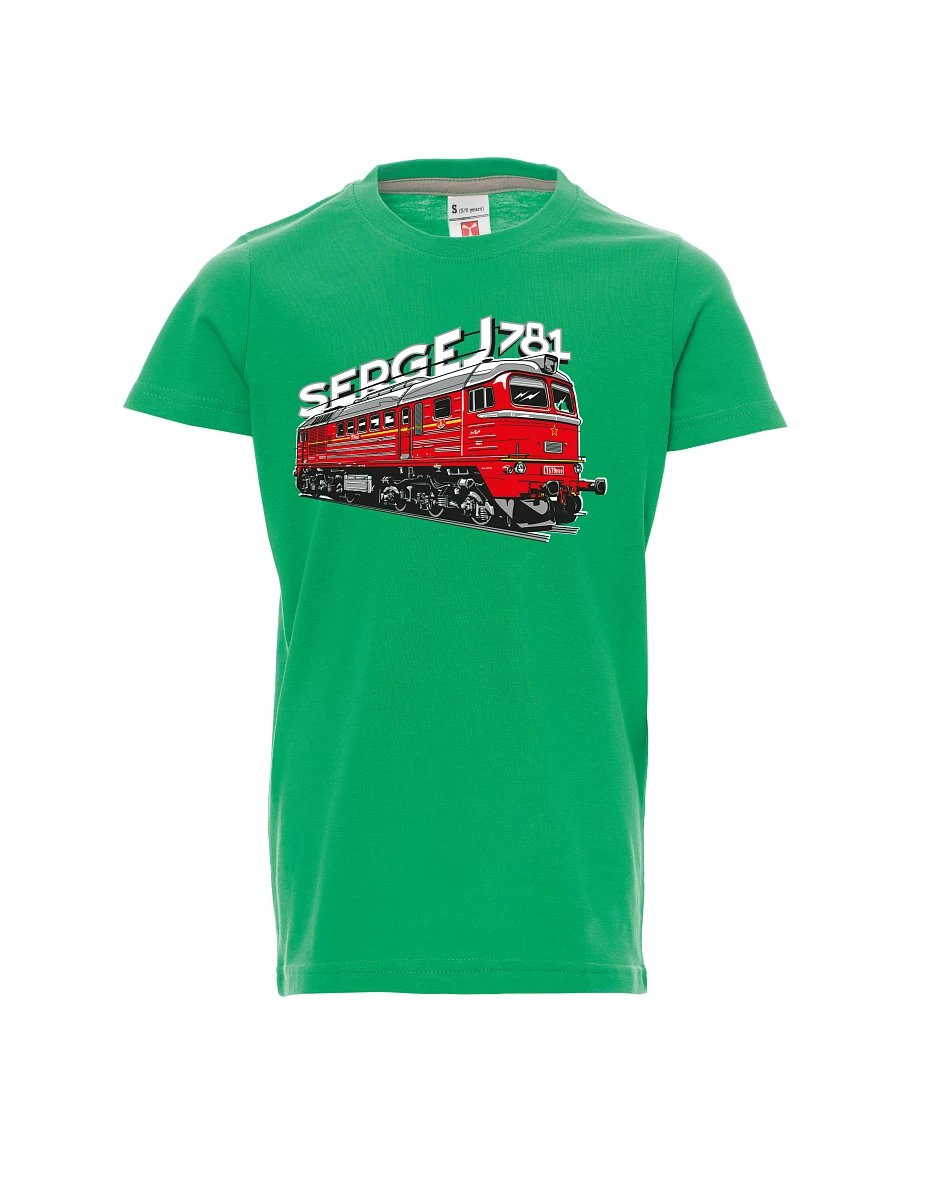 Grünes Kinder T-Shirt Lokomotive 781 "Sergej" (M62)