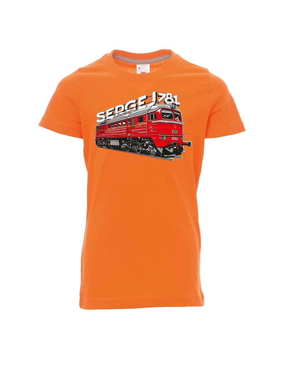 Orange Kinder T-Shirt Lokomotive 781 "Sergej" (M62)