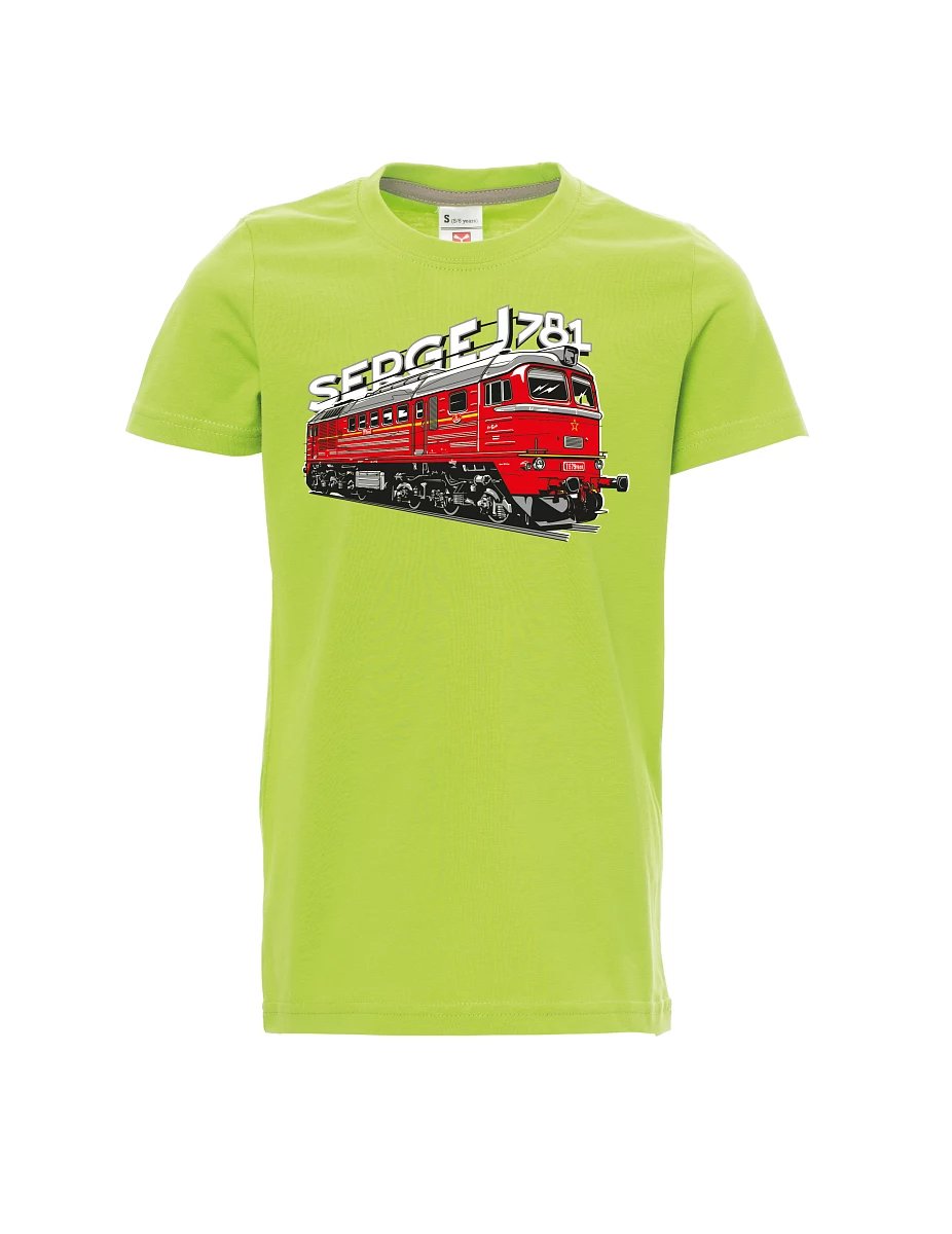 Hellgrünes Kinder T-Shirt Lokomotive 781 "Sergej" (M62)