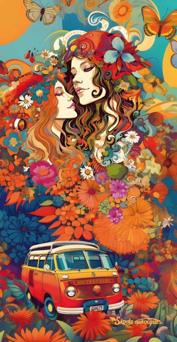 Handtuch 100x50 Hippie