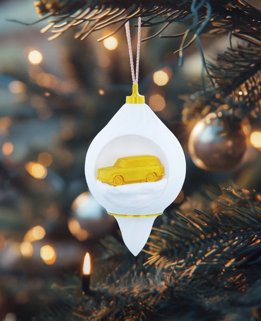 Weihnachtsdekoration Trabi