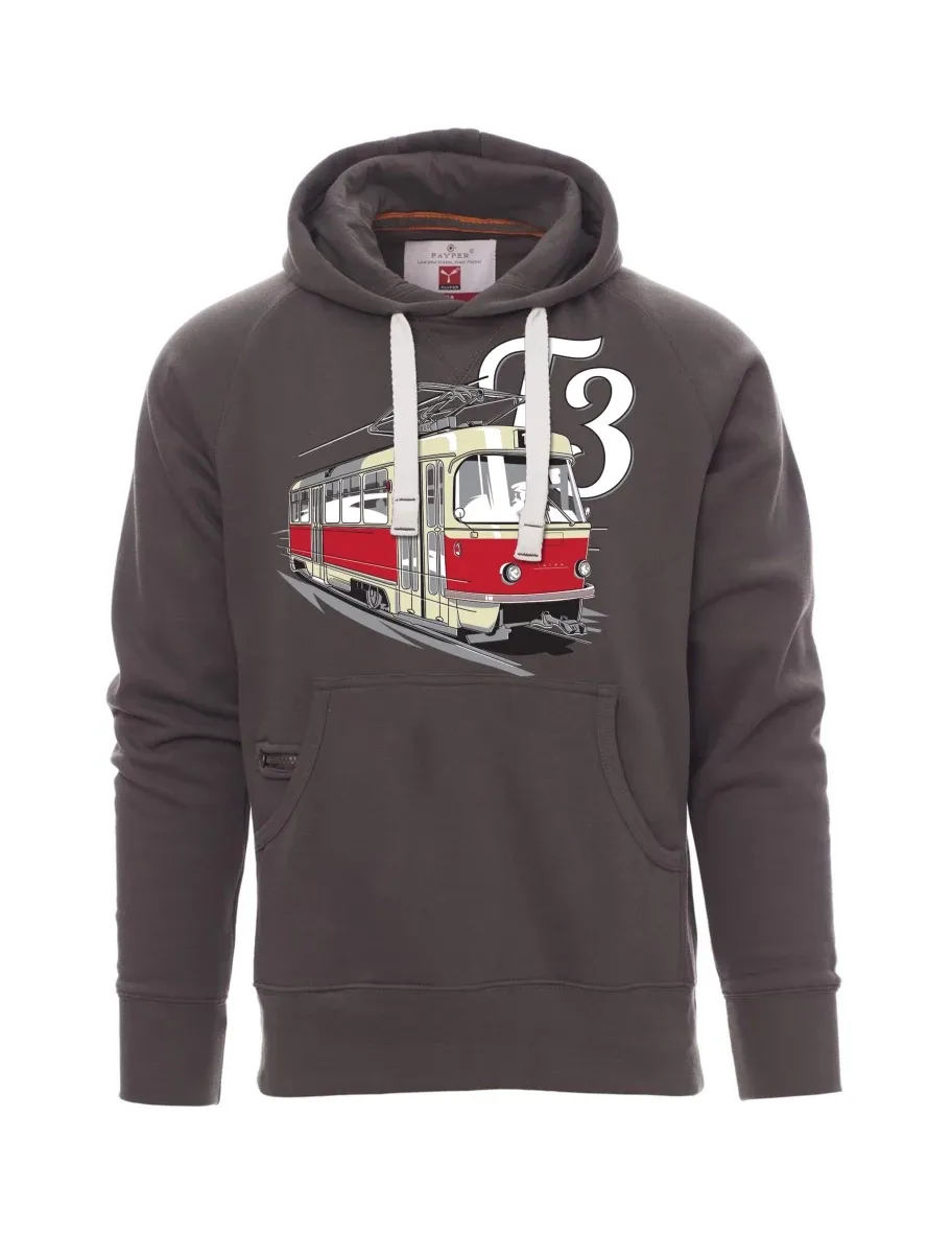 Graues Sweatshirt für Männer Straßenbahn T3