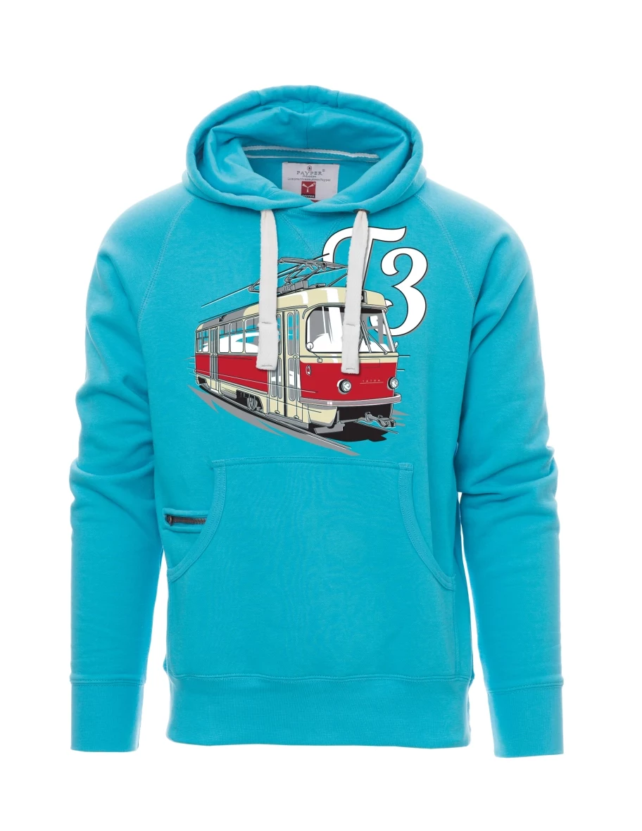 Hellblaues Sweatshirt für Männer Straßenbahn T3