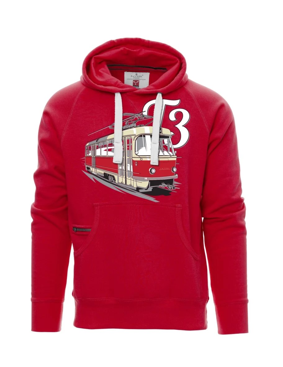 Rotes Sweatshirt für Männer Straßenbahn T3