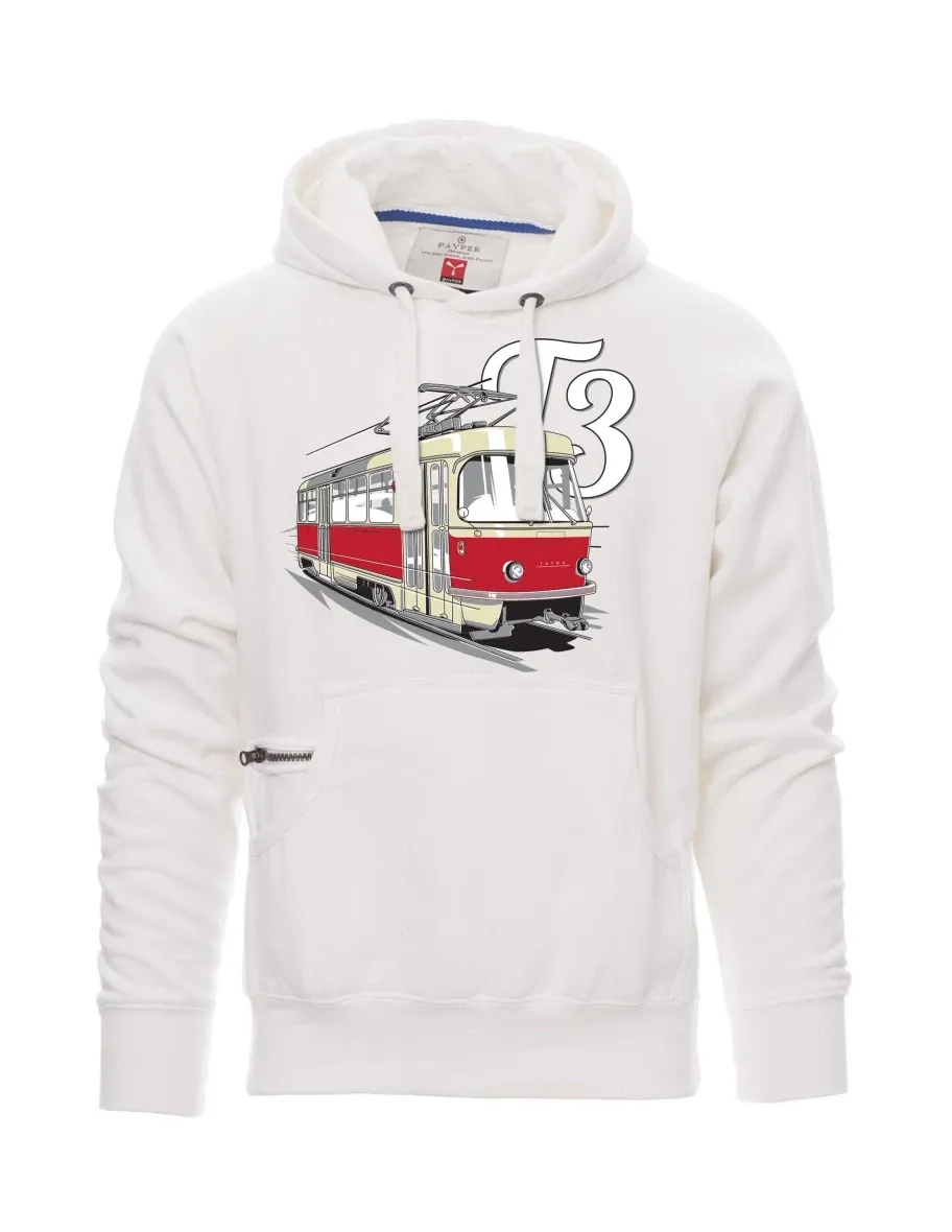 Weißes Sweatshirt für Männer Straßenbahn T3