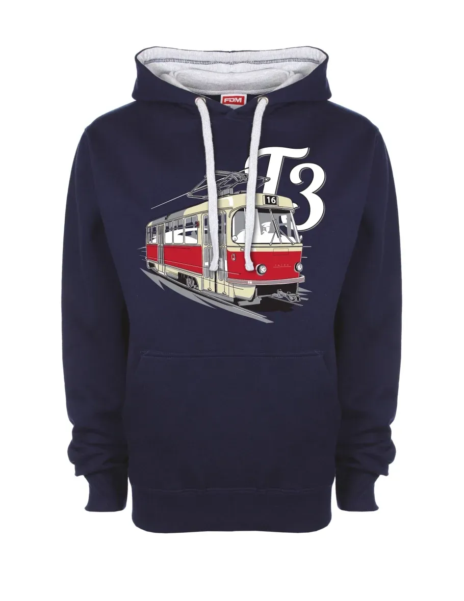 Grau-marines Sweatshirt Straßenbahn T3