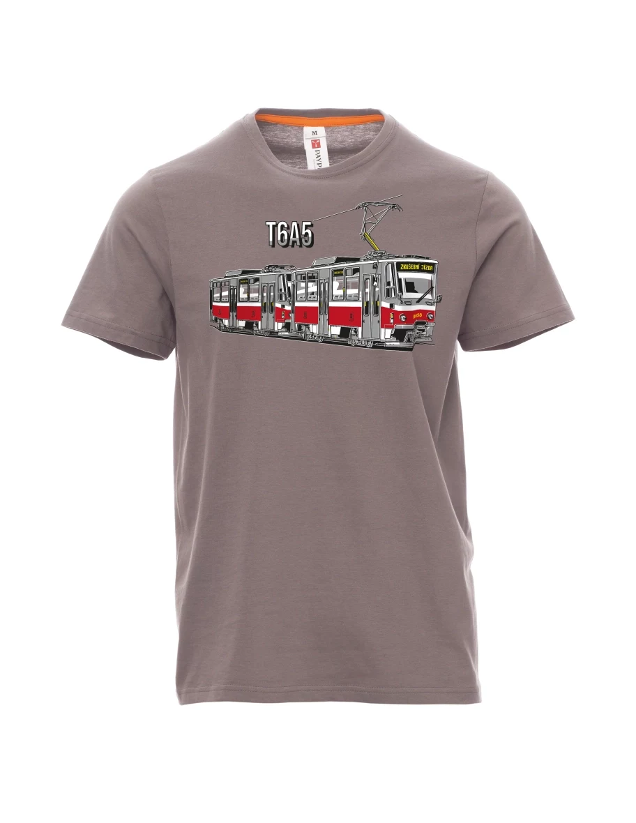 Stahlgrau T-Shirt für Männer Straßenbahn T6A5