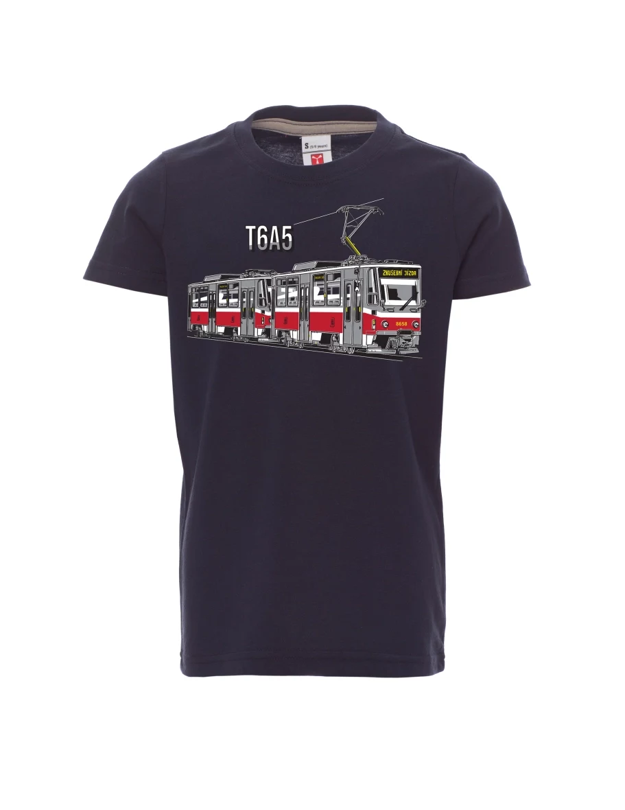 Navy Kinder T-Shirt Straßenbahn T6A5