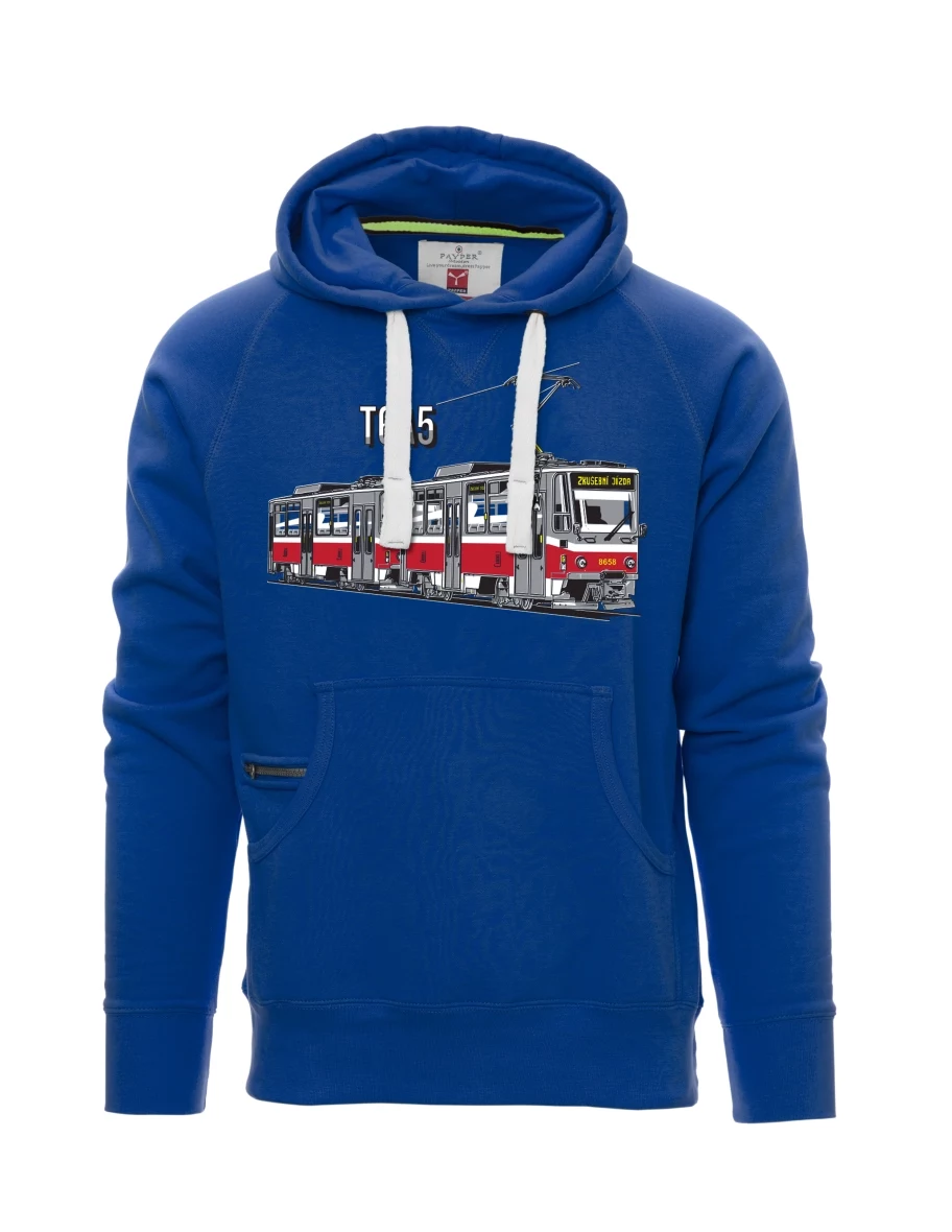 Blaues Sweatshirt für Männer Straßenbahn T6A5