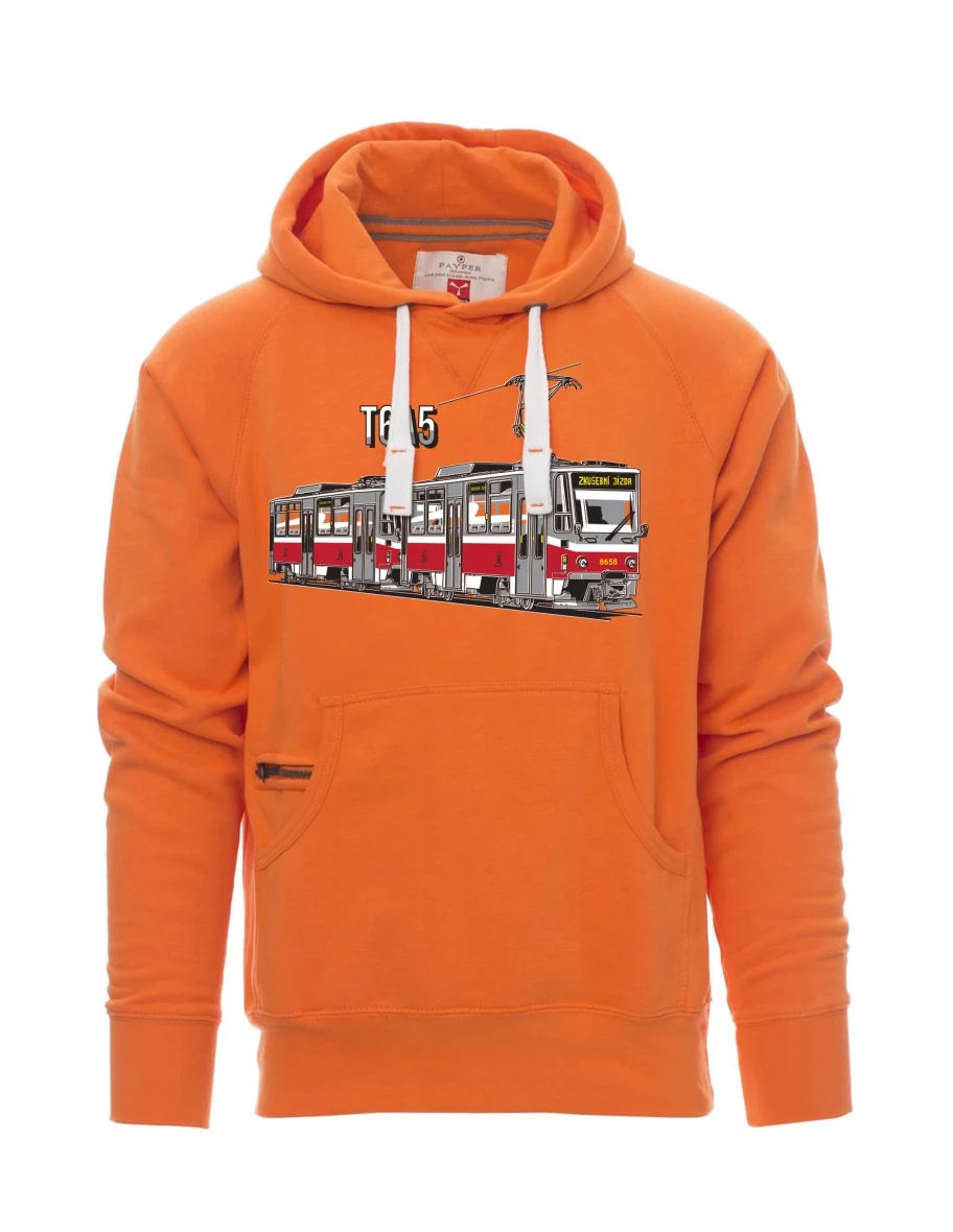 Orange Sweatshirt für Männer Straßenbahn T6A5