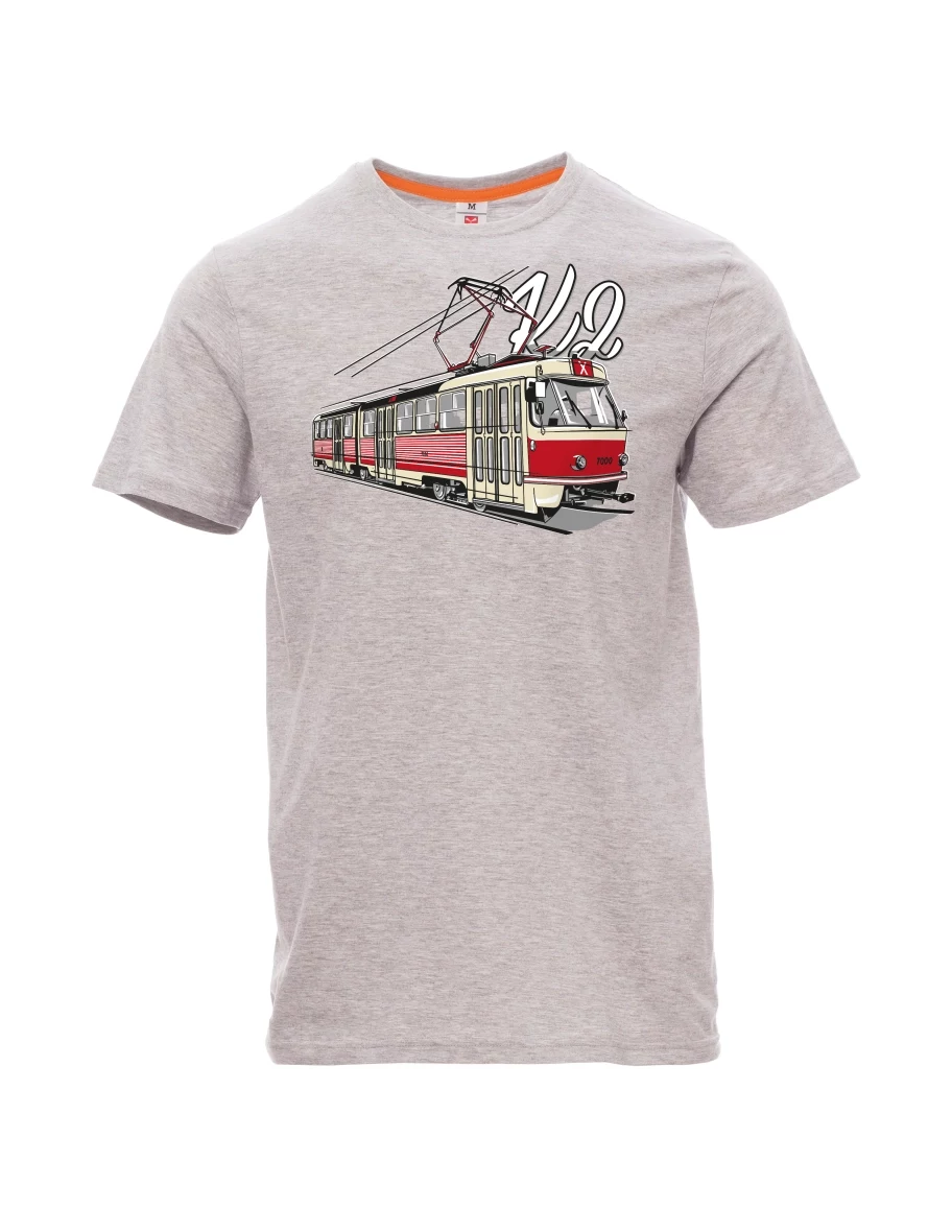 Grau melange T-Shirt für Männer Straßenbahn K2