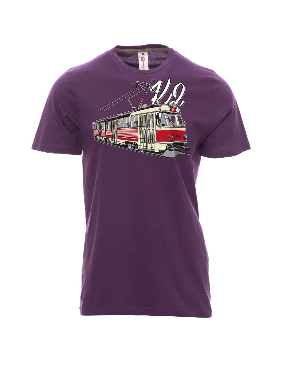Violett T-Shirt für Männer Straßenbahn K2