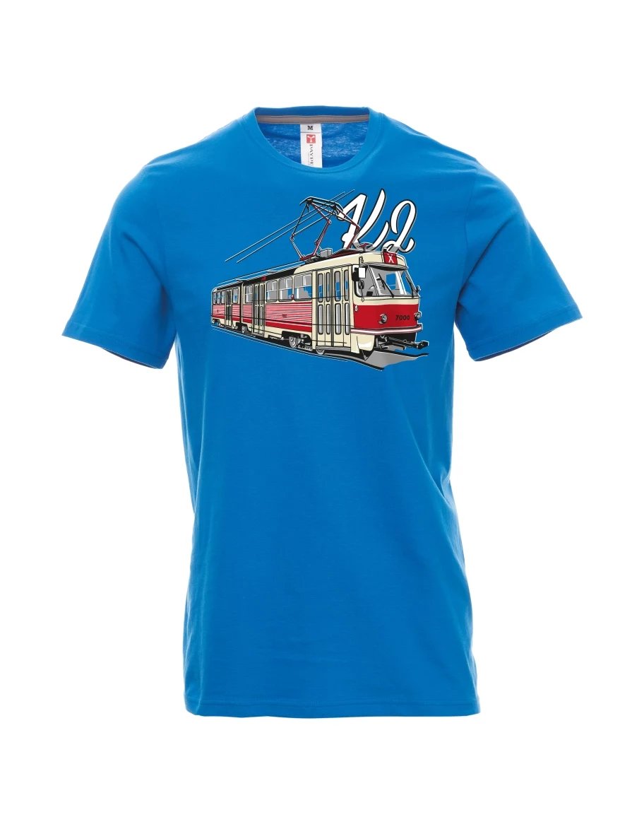 Hellblaues T-Shirt für Männer Straßenbahn K2