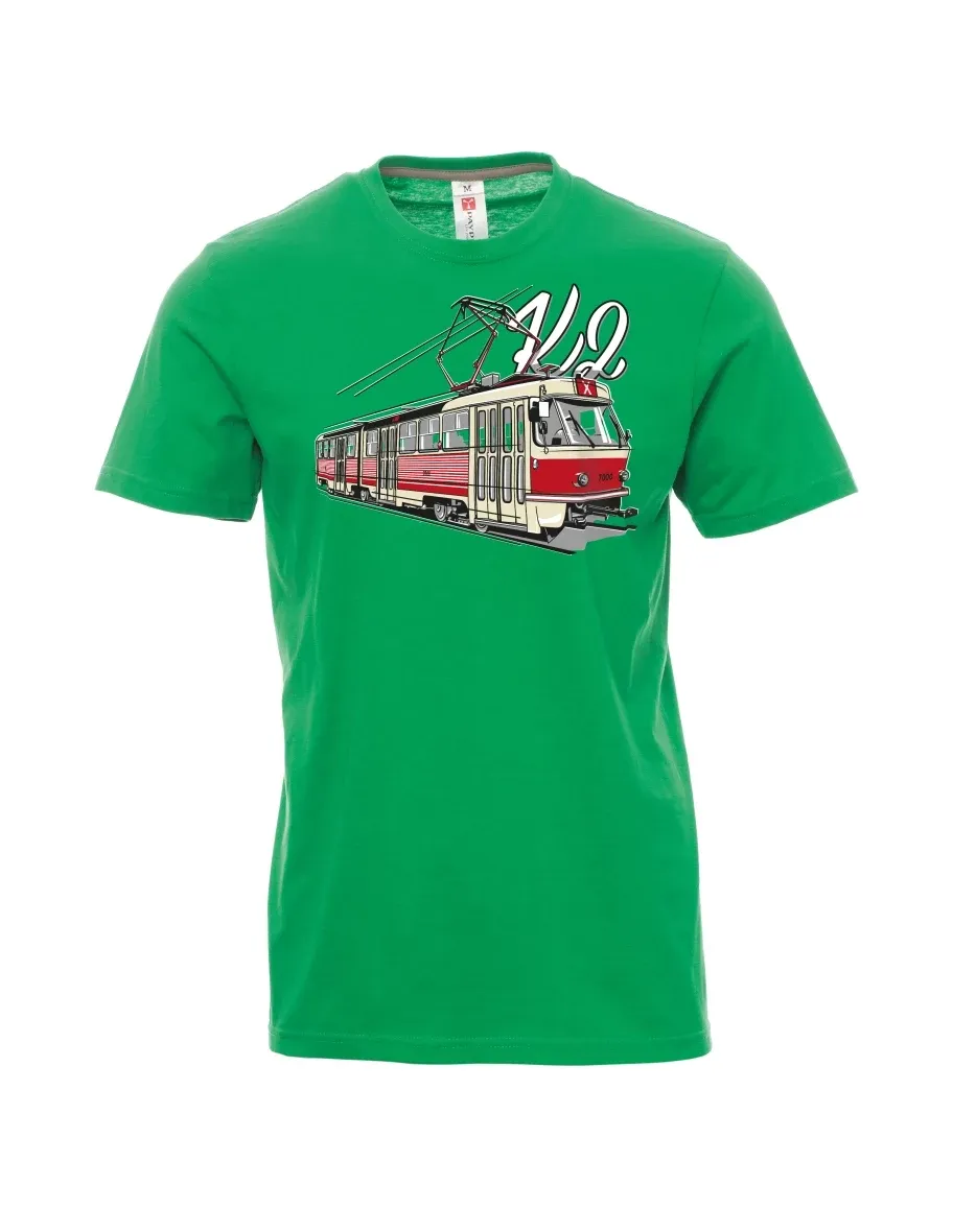Grünes T-Shirt für Männer Straßenbahn K2