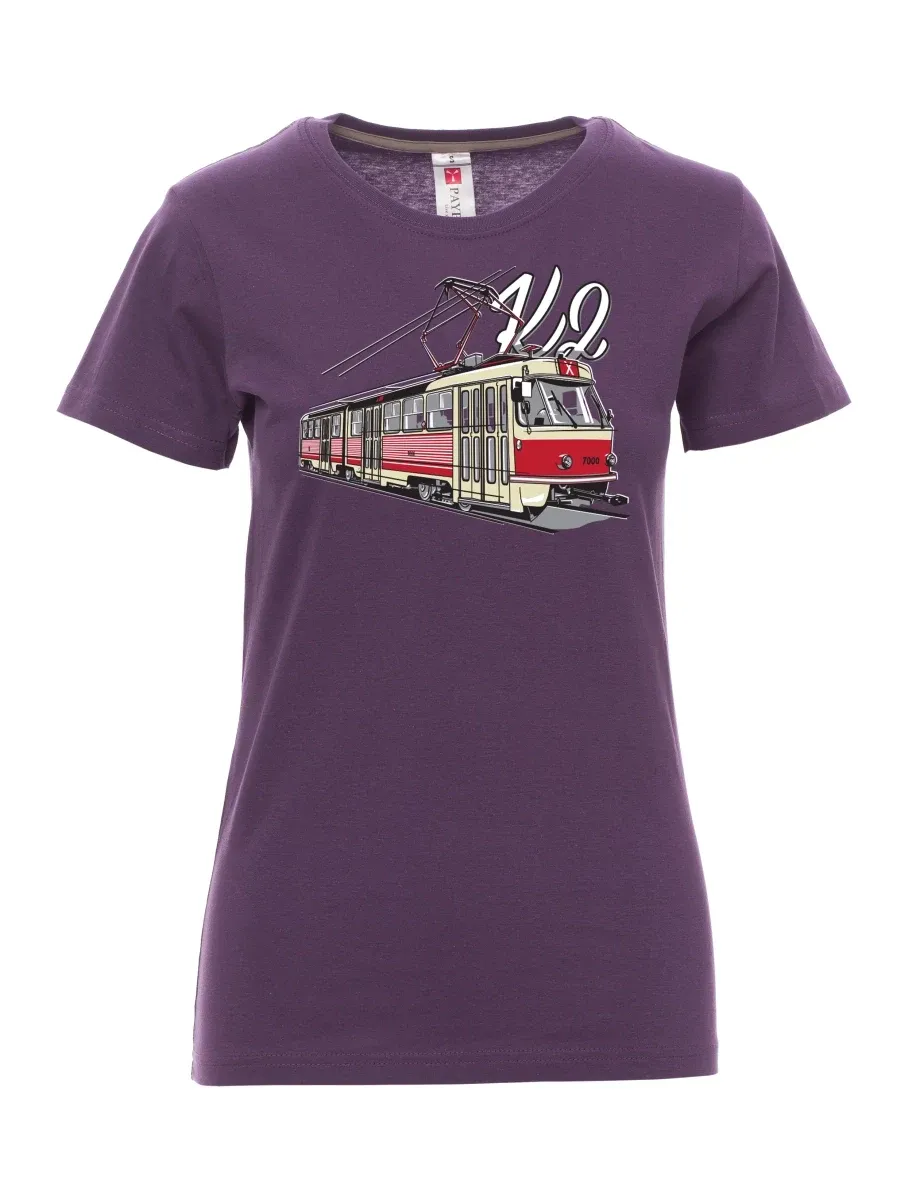 Violett T-Shirt für Damen Straßenbahn K2