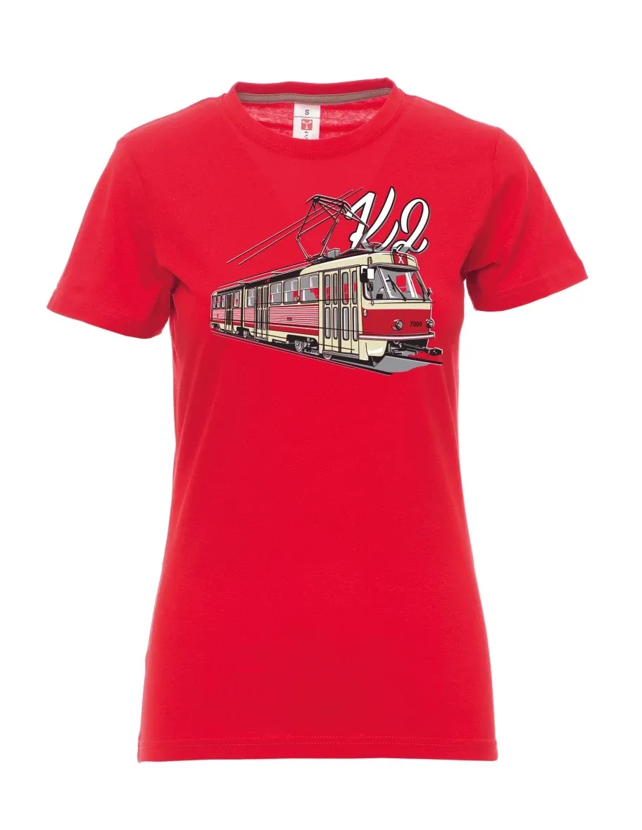 Rotes T-Shirt für Damen Straßenbahn K2