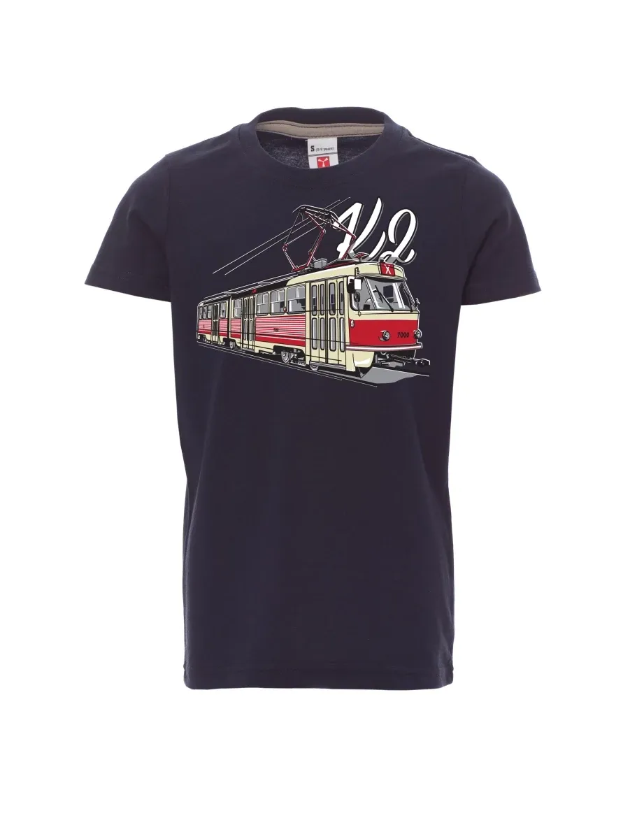 Navy Kinder T-Shirt Straßenbahn K2