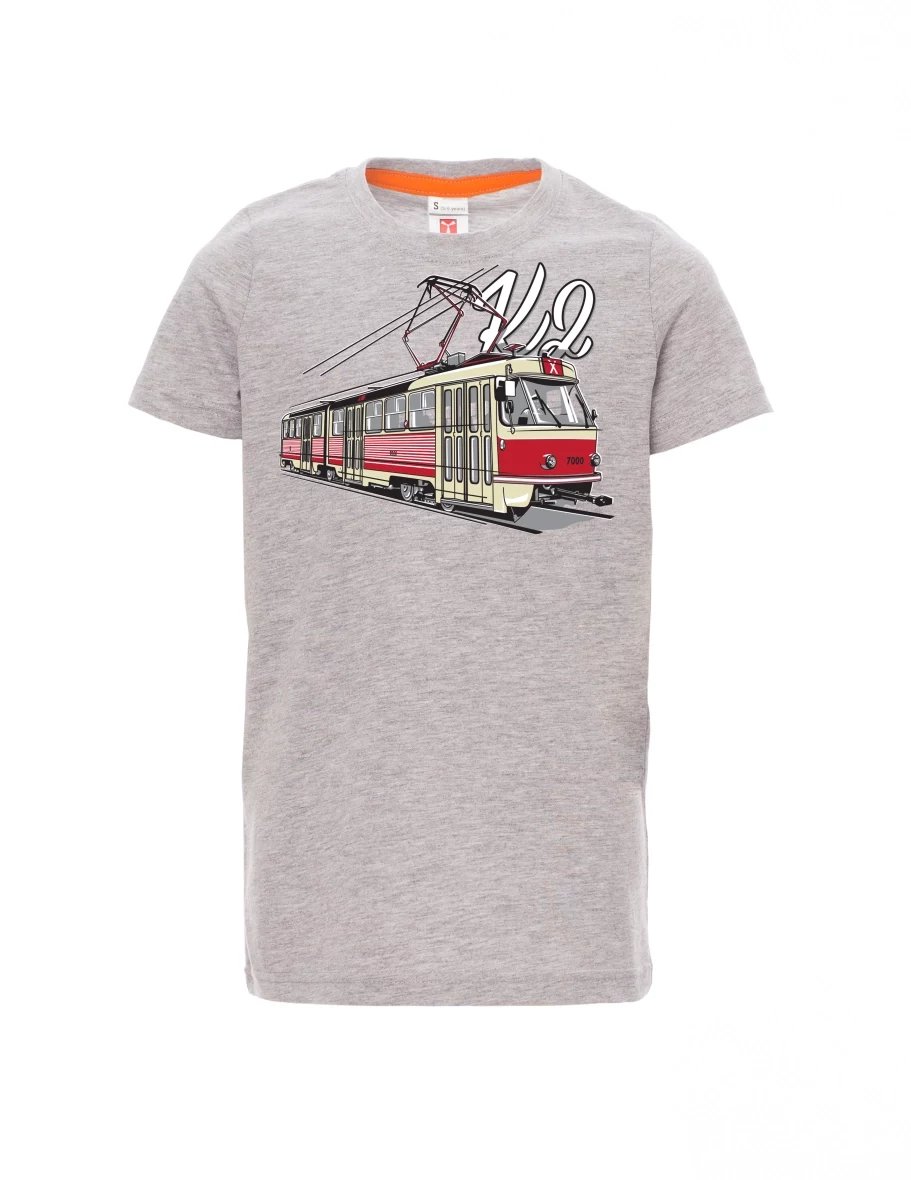 Grau melange Kinder T-Shirt Straßenbahn K2