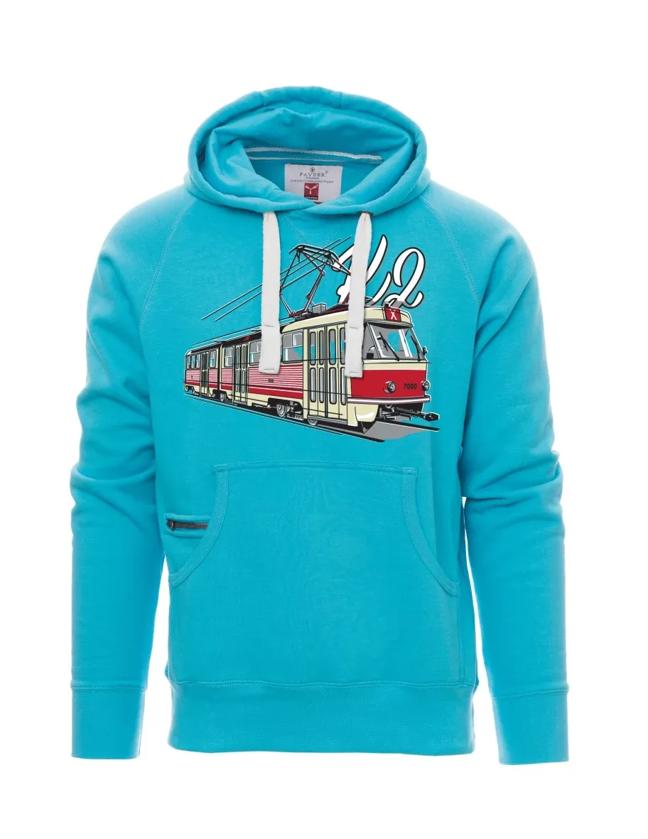 Hellblaues Sweatshirt für Männer Straßenbahn K2