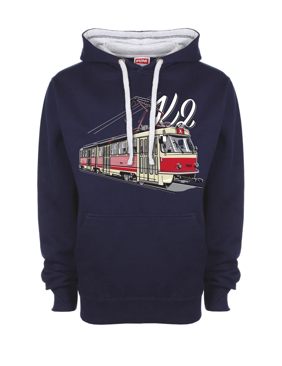 Grau-marines Sweatshirt Straßenbahn K2