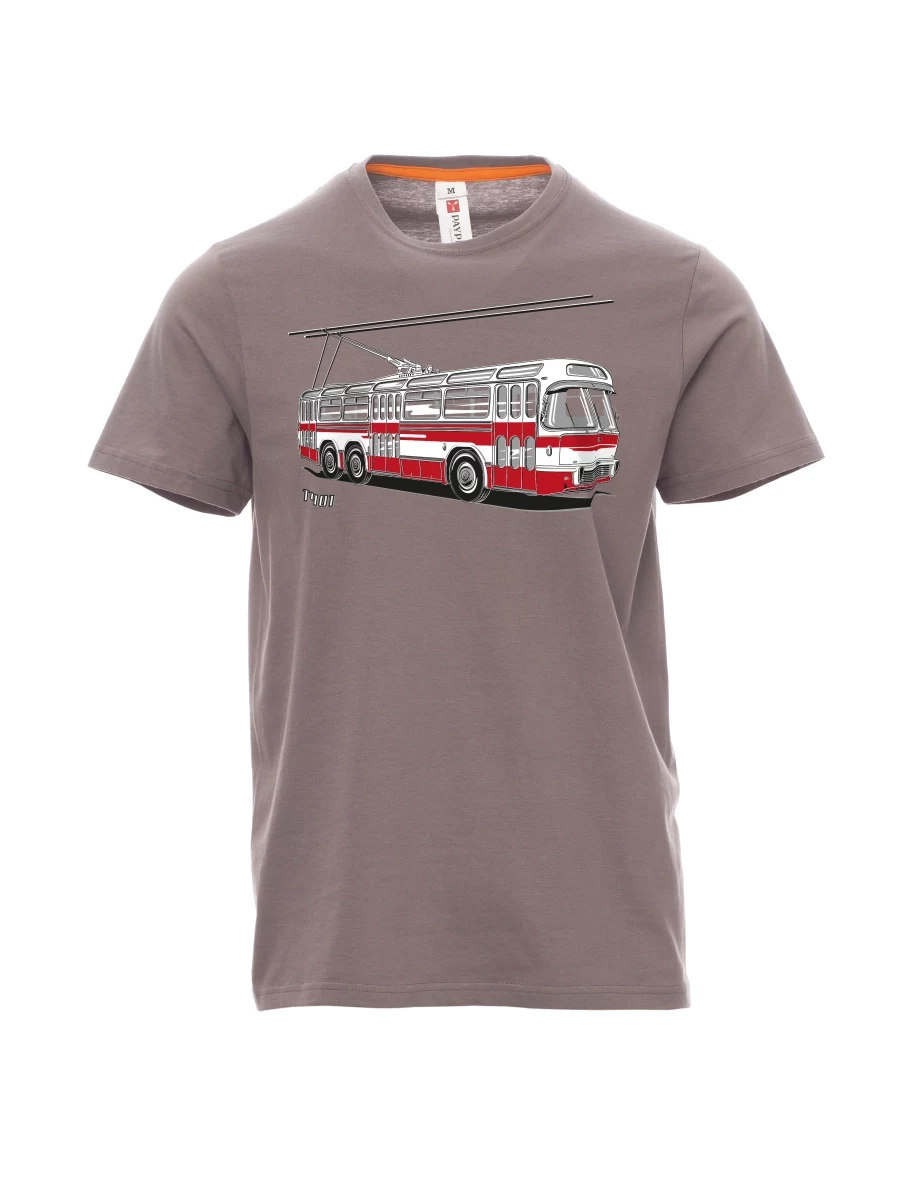 Stahlgrau T-Shirt für Männer Wagen  T401