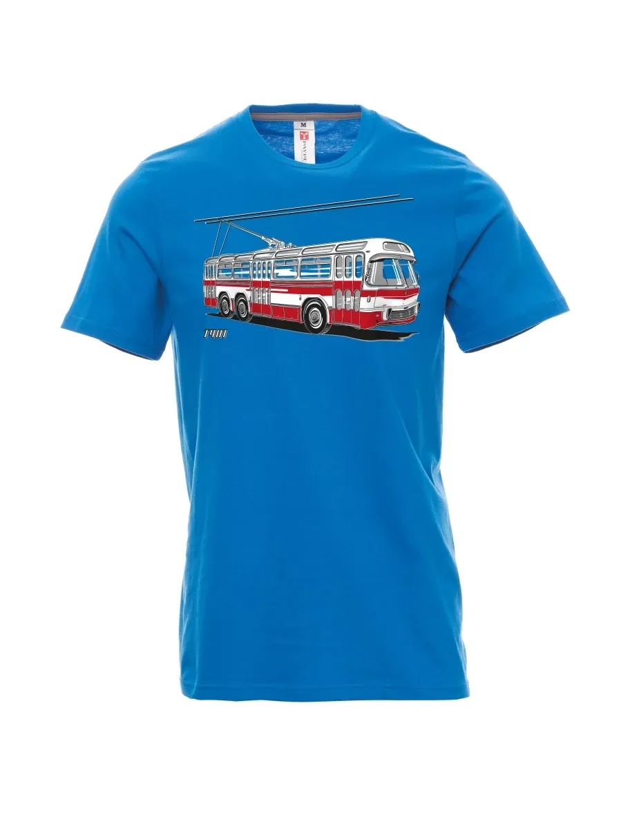Hellblaues T-Shirt für Männer Wagen  T401