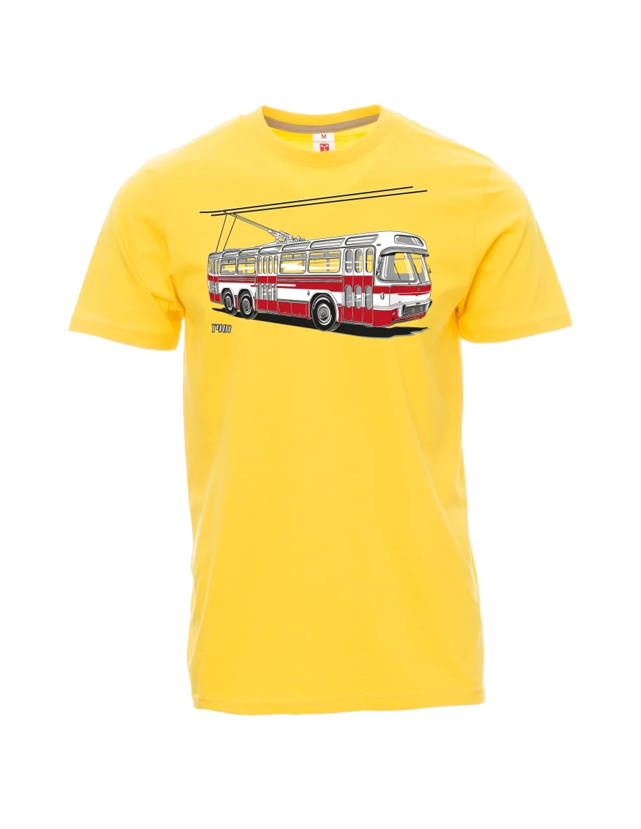 Gelbes T-Shirt für Männer Wagen  T401