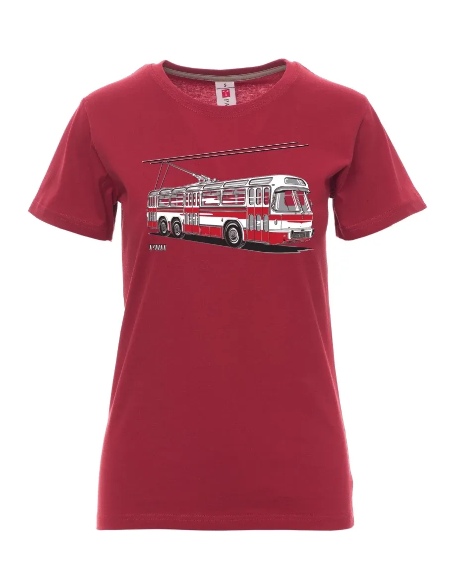 Bordeaux T-Shirt für Damen Wagen  T401