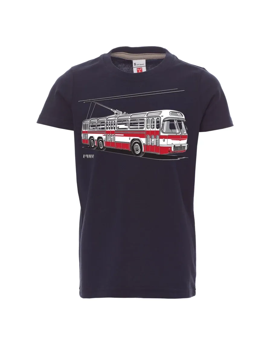 Navy Kinder T-Shirt Wagen  T401