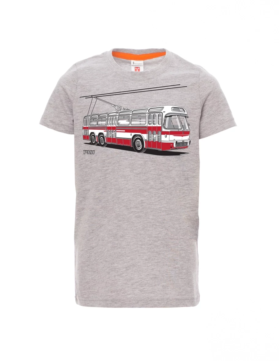 Grau melange Kinder T-Shirt Wagen  T401