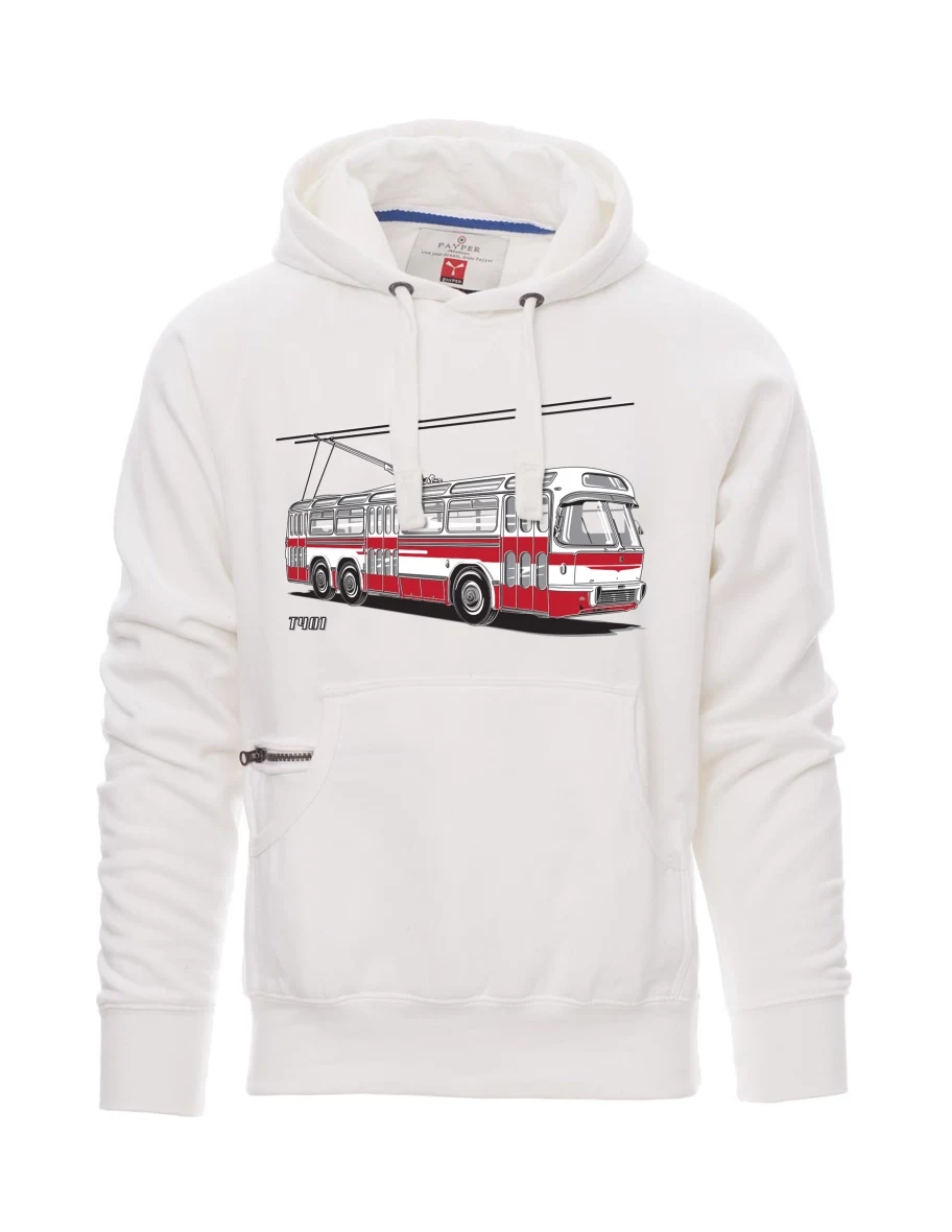 Weißes Sweatshirt für Männer Wagen  T401