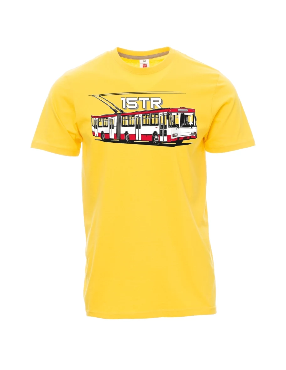 Gelbes T-Shirt für Männer Oberleitungsbus 15TR