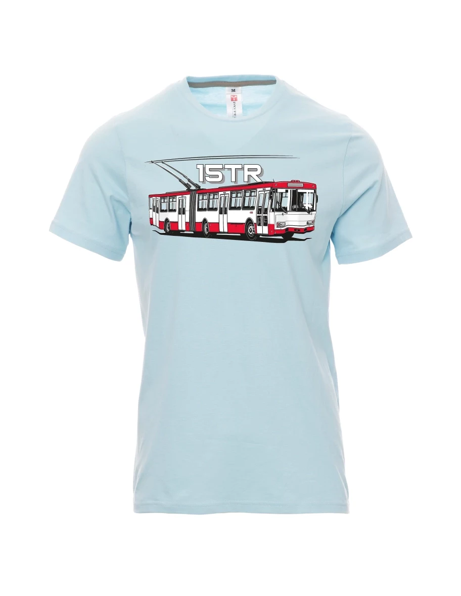 Blassblaues T-Shirt für Männer Oberleitungsbus 15TR