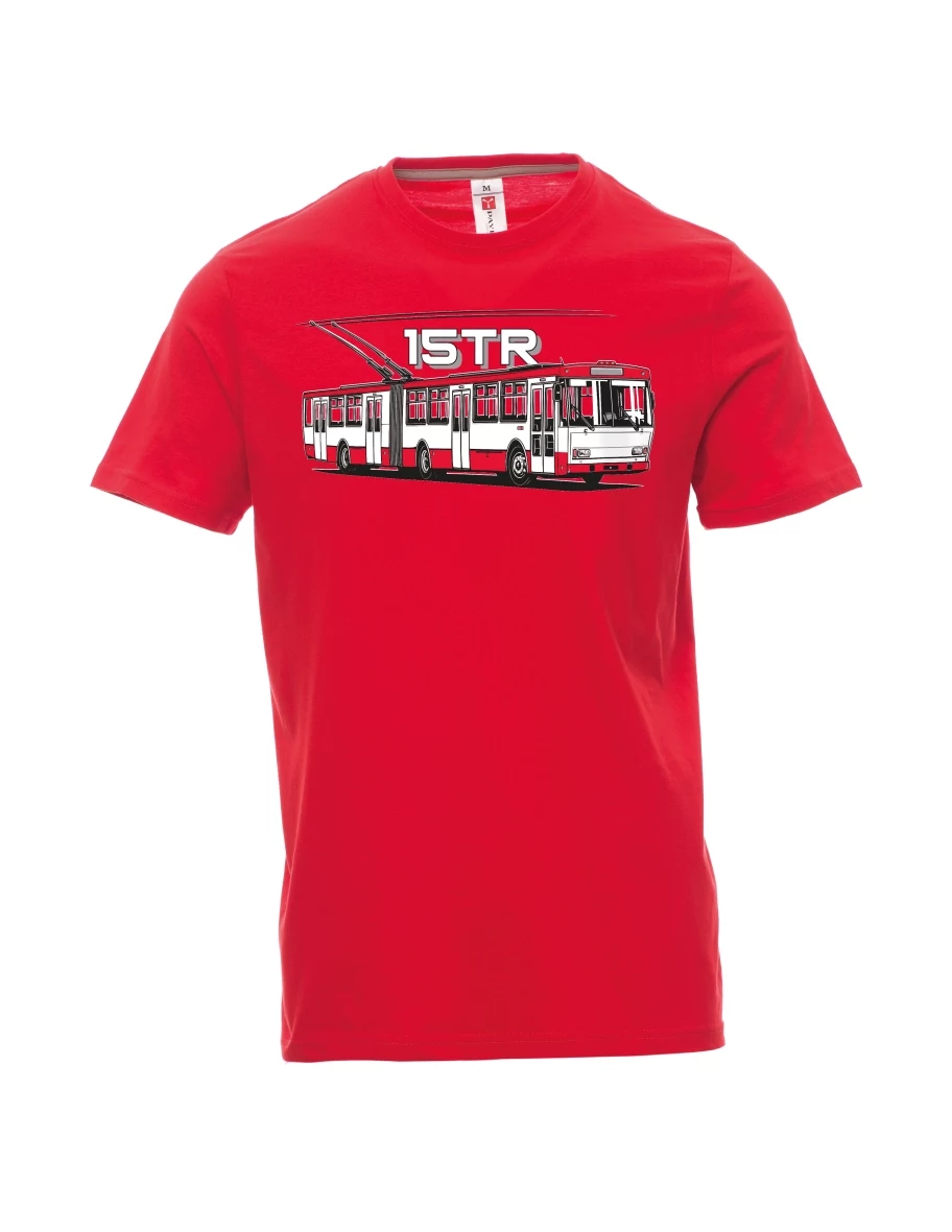 Rotes T-Shirt für Männer Oberleitungsbus 15TR