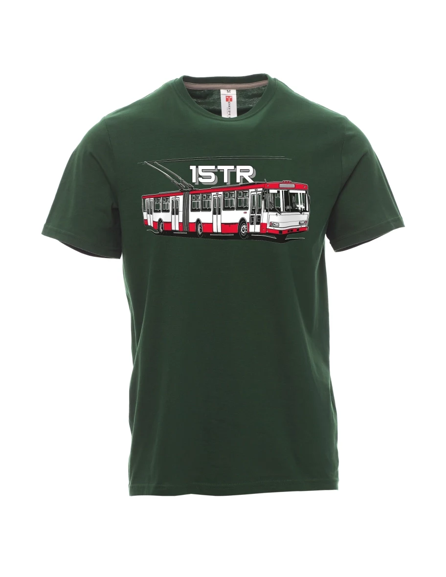 Dunkelgrün T-Shirt für Männer Oberleitungsbus 15TR