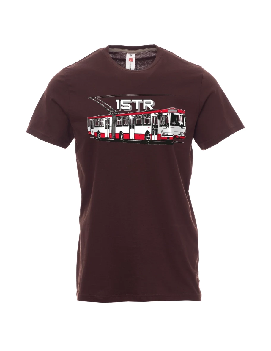 Dunkelbraun T-Shirt für Männer Oberleitungsbus 15TR