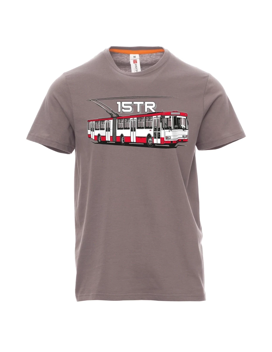 Stahlgrau T-Shirt für Männer Oberleitungsbus 15TR