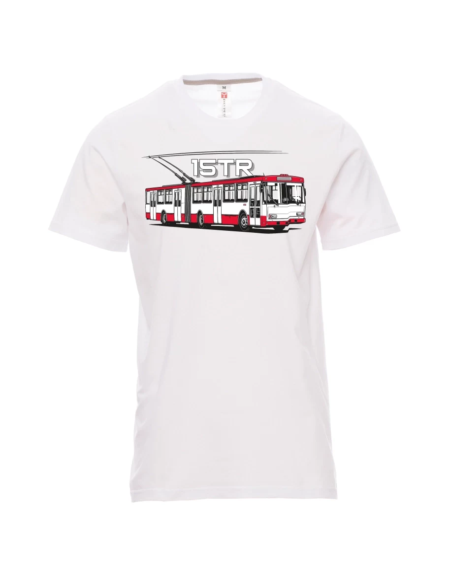 Weißes T-Shirt für Männer Oberleitungsbus 15TR