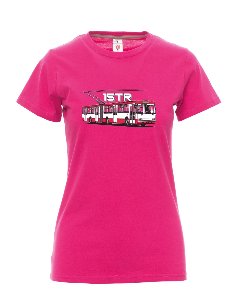 Rosa T-Shirt für Damen Oberleitungsbus 15TR