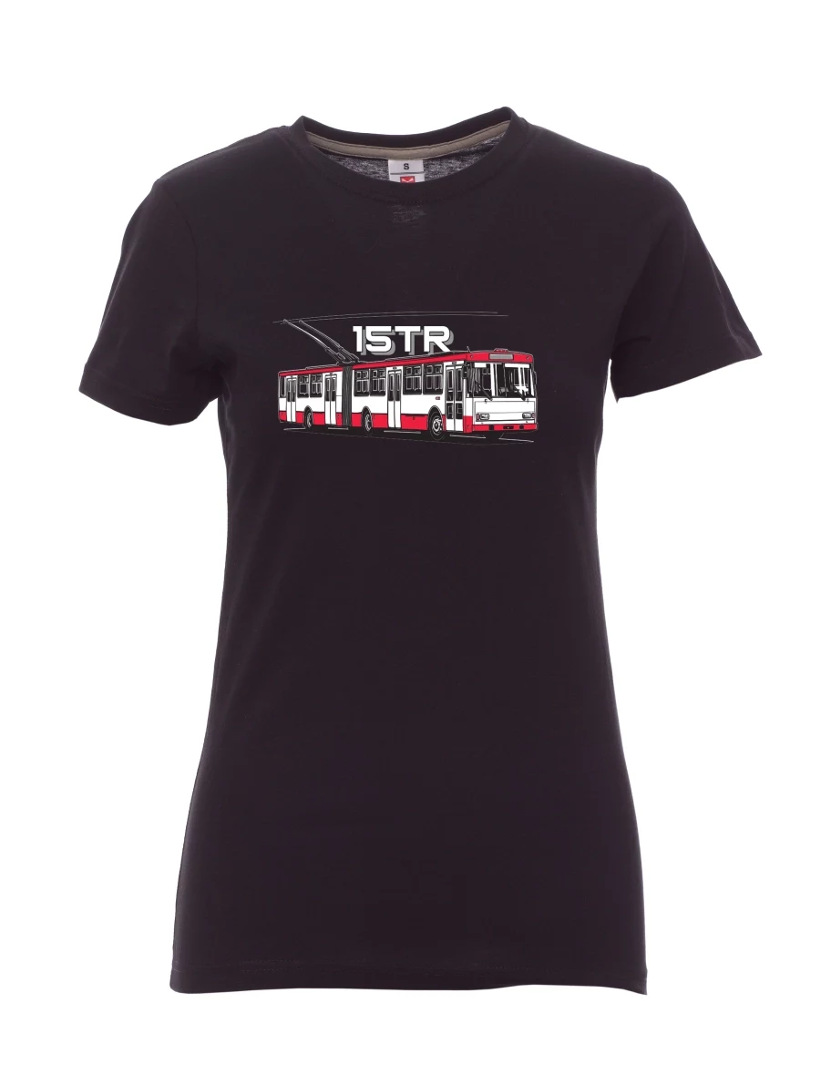 Schwarzes T-Shirt für Damen Oberleitungsbus 15TR